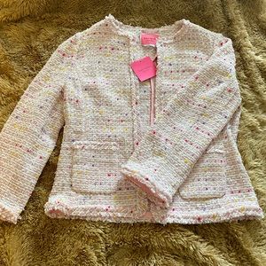 Kate Spade Strawberry open Tweed Jacket